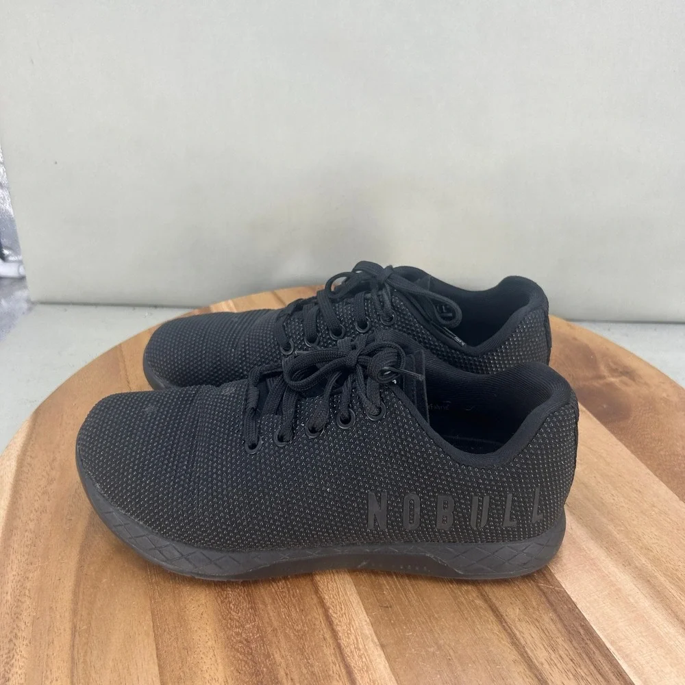 NOBULL Outwork Black SuperFabric Training Shoes Mens 6.5 Womens 8 Gym Workout